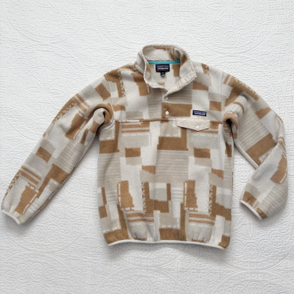 Patagonia‎ Women's Synchilla Snap-T Fleece Pullover, Stitchwork: Birch White